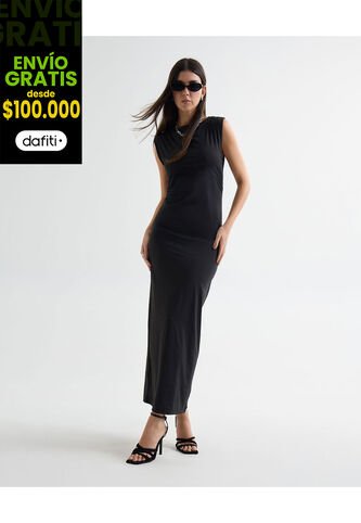 Vestido Para Mujer M/Sisa Largo Color Negro Marca Seven Seven #28171397 Seven Seven