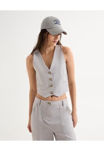 Chaleco Para Mujer  Color Crema Marca Seven Seven #28250127 Seven Seven