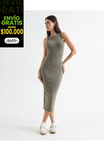 Vestido Para Mujer M/Sisa Largo Color Verde Marca Seven Seven #28171372 Seven Seven