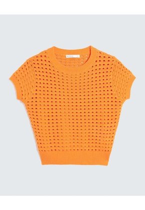 Camiseta Para Mujer Manga Corta Cuello Redondo Color Naranja Marca Seven Seven #28096268