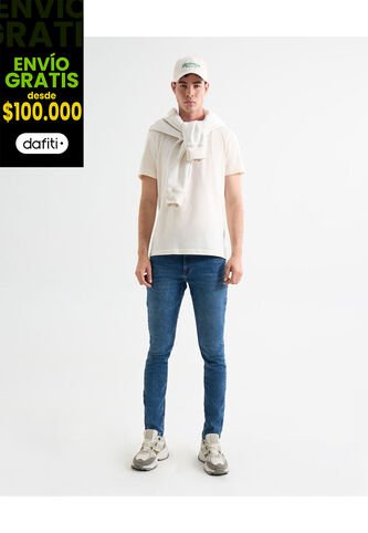 Jean Para Hombre Skinny Color Azul Marca Seven Seven #45160596 Seven Seven