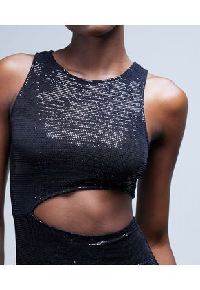 Vestido Para Mujer Manga Sisa Color Negro Marca Seven Seven #28171215