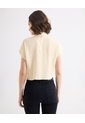 Blusa Camisera Crop Top  Para Mujer Beige Seven Seven de Seven Seven