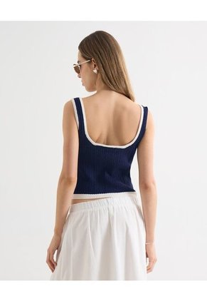 Camiseta Para Mujer Manga Sisa Moda Color Azul Marca Seven Seven #28096290