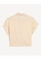Blusa Camisera Crop Top  Para Mujer Beige Seven Seven de Seven Seven