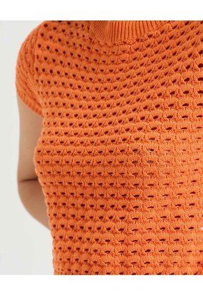 Camiseta Para Mujer Manga Corta Cuello Redondo Color Naranja Marca Seven Seven #28096268