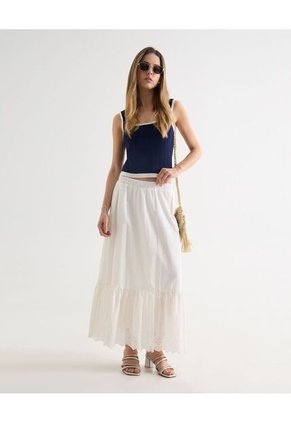 Camiseta Para Mujer Manga Sisa Moda Color Azul Marca Seven Seven #28096290