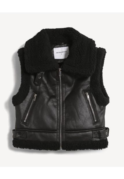 Chaleco Para Mujer Plano Color Negro Marca Seven Seven #28250146