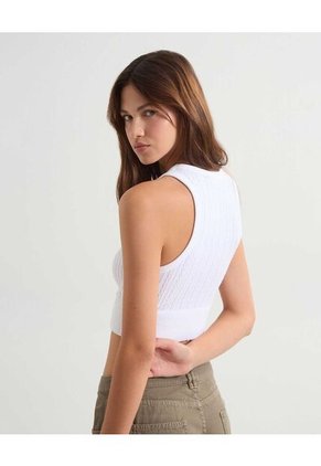 Camiseta Para Mujer Manga Sisa Color Crudo Marca Seven Seven #28096121