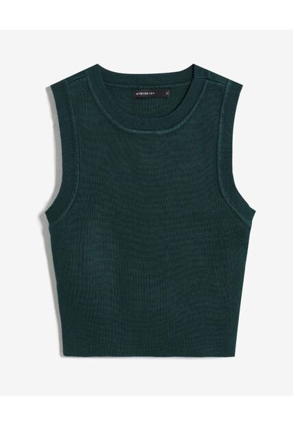 Camiseta Para Mujer Manga Sisa Cuello Redondo Color Verde Marca Seven Seven #28096409