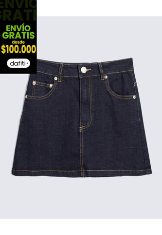 Falda Para Mujer Corto Color Azul Oscuro Marca Seven Seven #28140936 Seven Seven