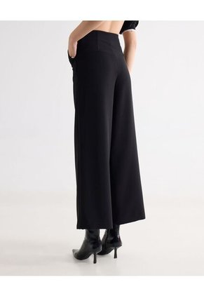 Pantalón Fluido Silueta Amplia Para Mujer Negro Seven Seven