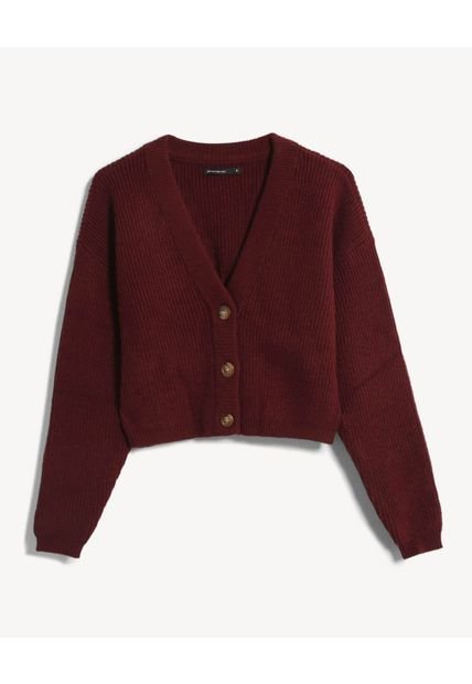 Saco Para Mujer Cuello V Color Vino Marca Seven Seven #28330684