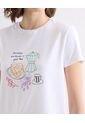 Camiseta Estampada Pancakes  Para Mujer Crudo Seven Seven de Seven Seven