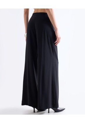 Pantalón Amplio Con Pinzas  Para Mujer Negro Seven Seven