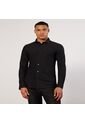 Camisa Cuello Gales  Para Hombre Negro Seven Seven de Seven Seven