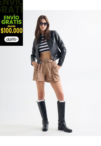 Short Para Mujer  Color Camel Marca Seven Seven #28191047 Seven Seven