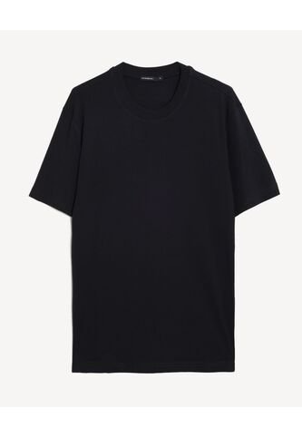 Camiseta Regular Básica  Para Hombre Negro Seven Seven Seven Seven