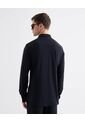 Camisa Cuello Gales  Para Hombre Negro Seven Seven de Seven Seven