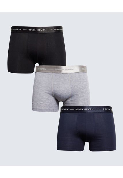 Boxer Para Hombre Fleat Seamer Corto Color Gris Claro Marca Seven Seven #45000353