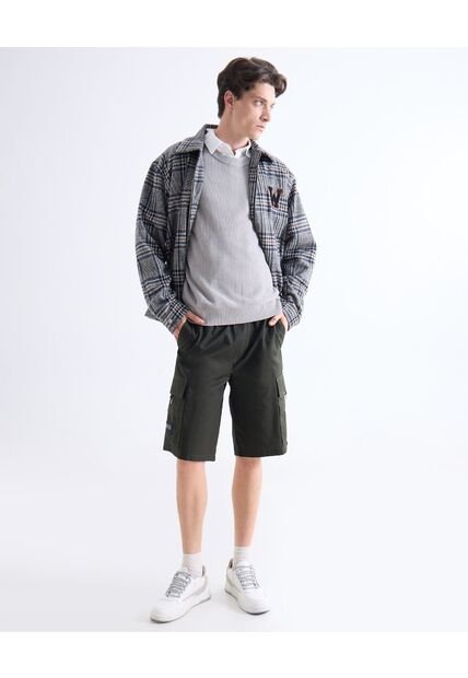 Bermuda  Para Hombre Cargo Color Verde Marca Seven Seven #45100725