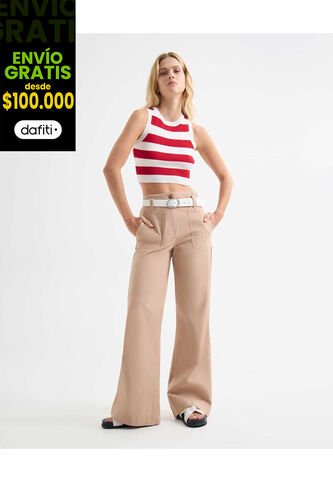 Pantalon Para Mujer  Color Taupe Marca Seven Seven #28071847 Seven Seven