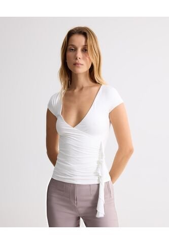 Camiseta Para Mujer Manga Corta Moda Color Crudo Marca Seven Seven #28096438 Seven Seven