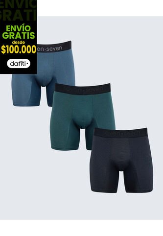 Boxer Para Hombre Fleat Seamer Medio Color Azul  Marca Seven Seven #45000365 Seven Seven