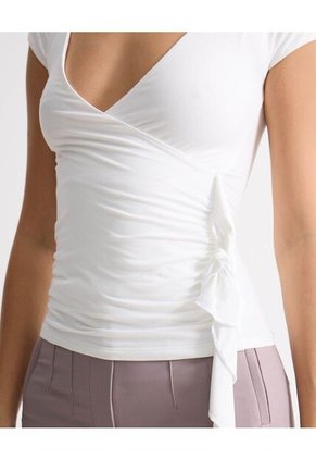 Camiseta Para Mujer Manga Corta Moda Color Crudo Marca Seven Seven #28096438