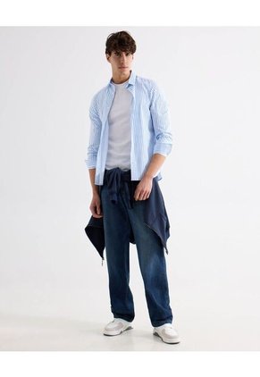 Jean Straight Tono Oscuro  Para Hombre Azul Seven Seven