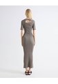 Vestido Largo Textura Punto  Para Mujer Gris Seven Seven de Seven Seven