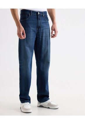 Jean Straight Tono Oscuro  Para Hombre Azul Seven Seven