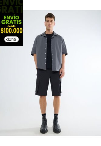 Bermuda Para Hombre Regular Corto Color Negro Marca Seven Seven #45100684 Seven Seven