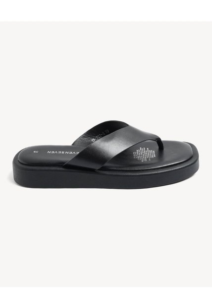 Sandalias Cruzadas  Para Mujer Negro Seven Seven