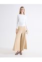 Pantalón Culotte Aberturas Laterales  Para Mujer Beige Seven Seven de Seven Seven