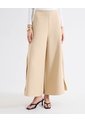 Pantalón Culotte Aberturas Laterales  Para Mujer Beige Seven Seven de Seven Seven