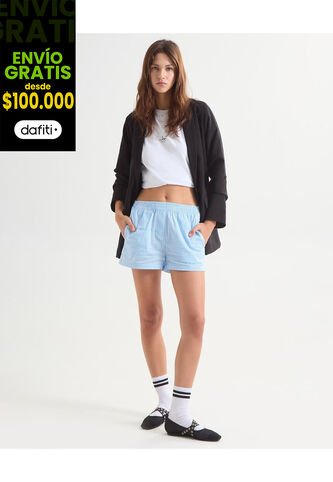 Short Para Mujer Relax Color Azul Claro Marca Seven Seven #28191054 Seven Seven