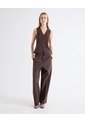 Chaleco Sastrero Abotonadura Frontal  Para Mujer Café Seven Seven de Seven Seven