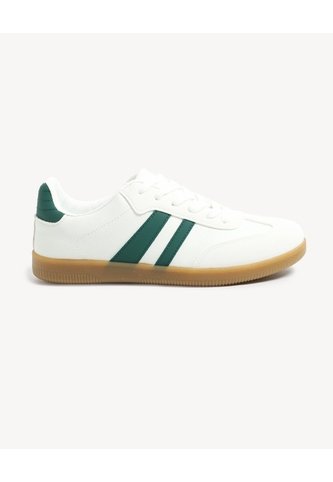 Tenis De Franjas En Contraste  Para Mujer Blanco Seven Seven Seven Seven