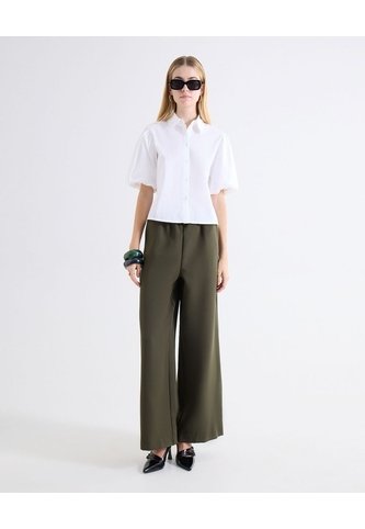 Pantalón Palazzo Bolsillos Diagonales  Para Mujer Verde Seven Seven Seven Seven
