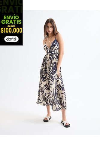 Vestido Para Mujer Manga Sisa Color Azul Oscuro Marca Seven Seven #28171355 Seven Seven