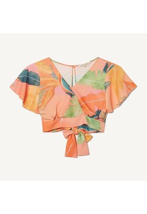 Blusa Para Mujer Manga Corta Color Naranja Marca Seven Seven #28123856
