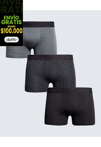 Boxer Para Hombre Fleat Seamer Corto Color Gris Oscuro Marca Seven Seven #45000352 Seven Seven