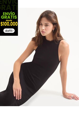 Vestido Para Mujer M/Sisa Largo Color Negro Marca Seven Seven #28171371 Seven Seven