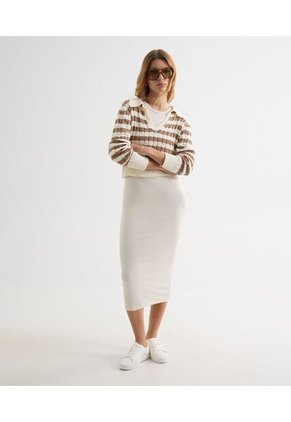 Saco Para Mujer Cuello Camisero Color Café Marca Seven Seven #28330671