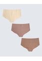 Pack X 3 Panty Cachetero Seamless X3 Para Mujer Taupe Seven Seven de Seven Seven