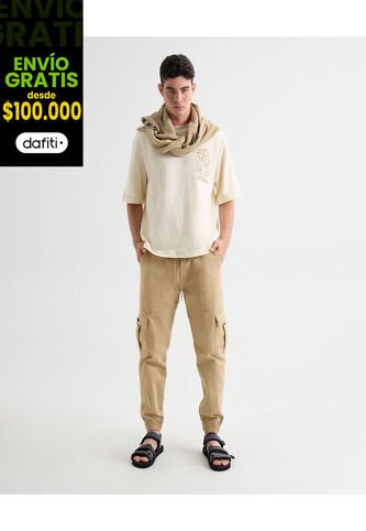 Pantalon Para Hombre Jogger Color Arena Marca Seven Seven #45071076 Seven Seven