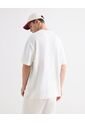 Camiseta Tejida Texturizada Oversize  Para Hombre Marfil Seven Seven de Seven Seven