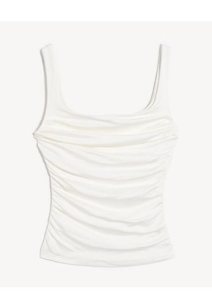 Camiseta Para Mujer Manga Sisa Moda Color Marfil Marca Seven Seven #28096433