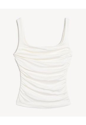 Camiseta Para Mujer Manga Sisa Moda Color Marfil Marca Seven Seven #28096433